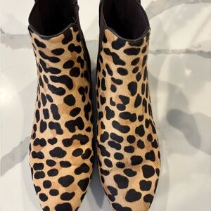 Tory Burch Leopard Print Ankle Booties